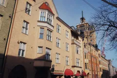 Exterior shot of an art nouveau building